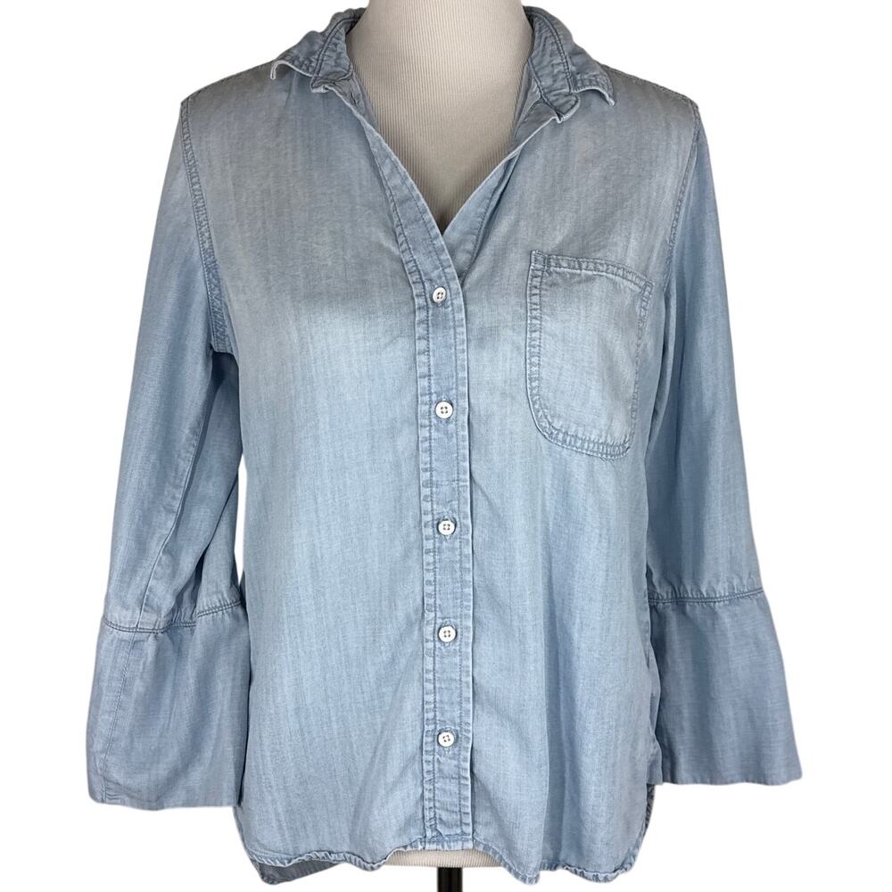 Bella Dahl Shirt Tail Button Down Top, Size Medium